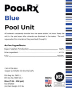 PoolRx Pool Unit #101001 6 Month Algaecide Blue Treats 7.5k-20k gallons, Single