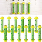 Qualirey 12 Pcs Sticky Fly Trap Fly Stick with Hanging Hook Adhesive Mosquito Catcher for Indoor Outdoor Trap Houseflies and Flying Insects Bee Wasp Moth Fly, 10.2 x 2.5 Inch