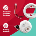 First Alert BRK SC9120B-6 Hardwired Smoke and Carbon Monoxide Detector (CO) with Battery Backup. 6-Pack , White