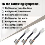 ZATUX 3 Pcs W10383615 Refrigerator Thermistor with Clip Compatible with Whir-lpool Freezers Replaces WPW10383615 AP6020675 PS11753994 EAP11753994 2118226