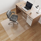 [Two-Sided Usable] 60” x 75” Hard Floor Chair Mats for Office, Clear Computer Chair Mat for Hardwood, Plastic Desk Floor Mat for Hardwood Floors, Rubber Office Chair Mat for Tile/Laminate Floor