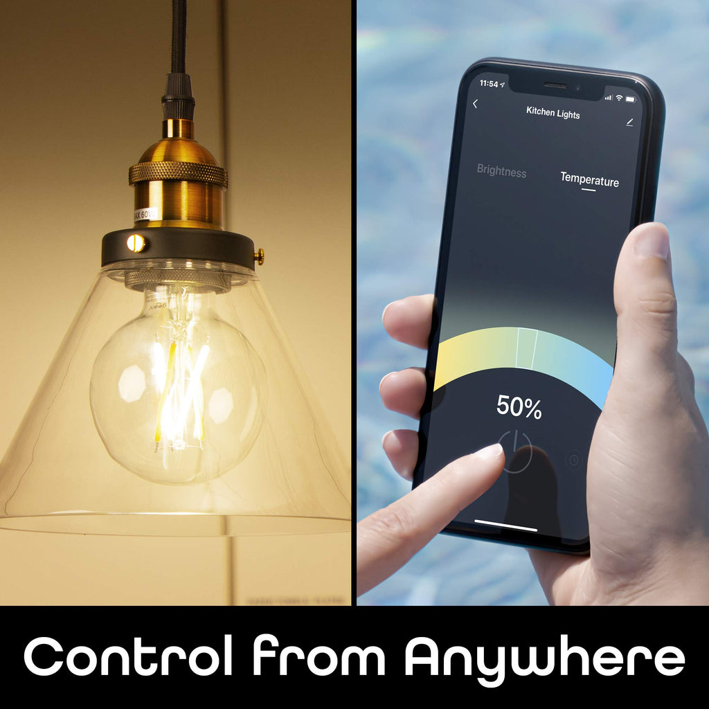 Geeni Smart Light Bulb - Alexa and Google Home Compatible, Tunable White LED Programmable and Dimmable WiFi Light Bulb, App Controlled (G25-2 Pack)