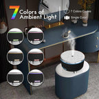 Diffusers for Essential Oils Large Room, 500ml Aromatherapy Diffuser Cool Mist Humidifier with Remote Control,7 Colors Lights & 3 Mist Mode Waterless Auto Off for Women Office Home Black Sliver