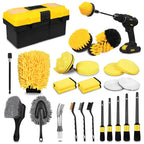 TTRCB 27Pcs Car Detailing Kit, Car Detailing Brush Set, Auto Detailing Drill Brush Set, Car Detailing Brushes, Car Wash Kit, Car Accessories, Car Cleaning Tools Kit for Interior, Exterior, Wheels
