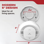 Kidde Smoke Detector, 10-Year Battery Powered, LED Warning Light Indicators, 2 Pack