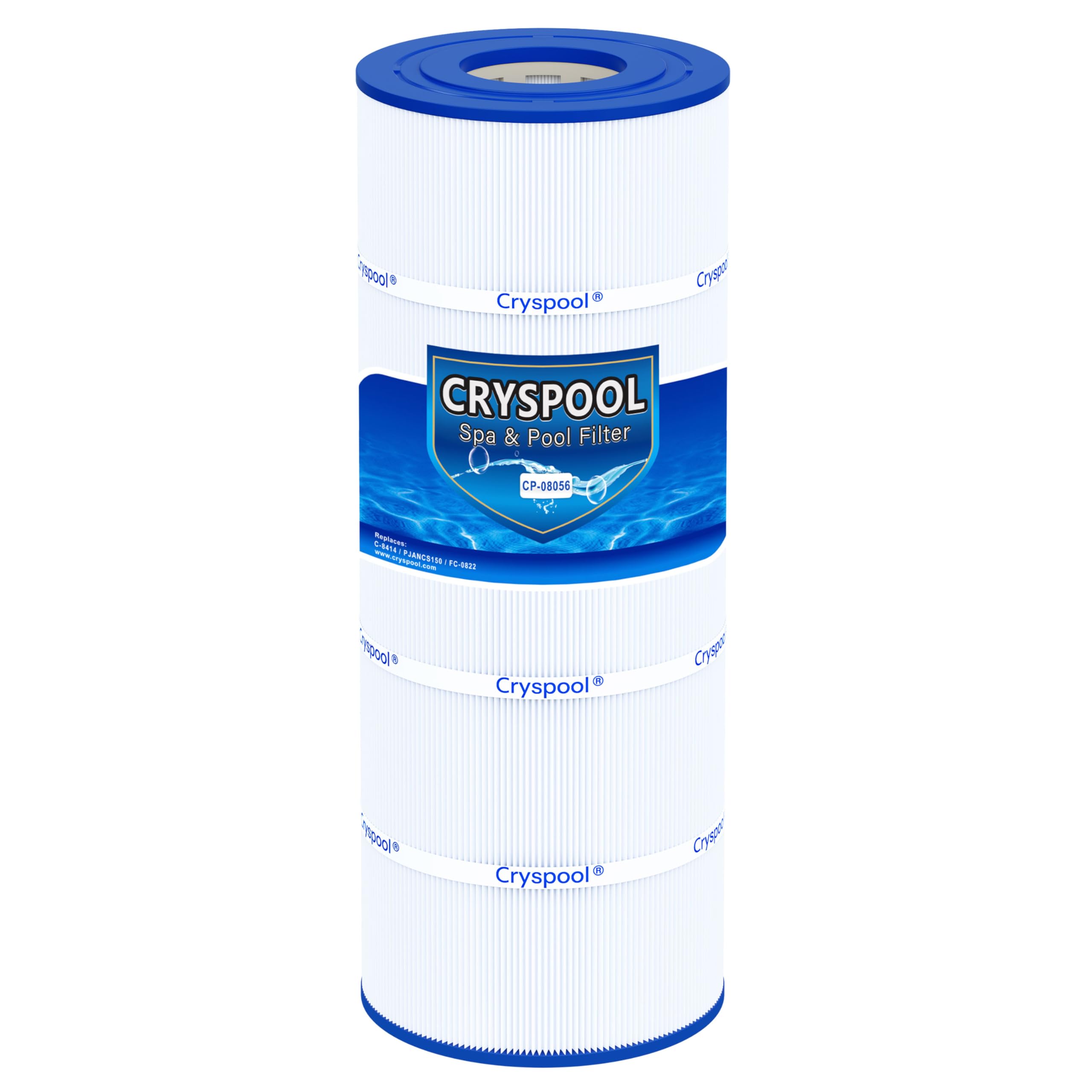 Cryspool® 08056 Filter Compatible with Jandy CS150, X-Stream CC1500, CCX1500RE, Pro Clean 150, PWWCT150, R0462300, PJANCS150, C-8414, FC-1287, 150 Sq. Ft Pool Filter Cartridge, 1 Pack