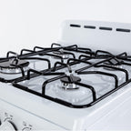 Avanti Gas Range Oven, Compact Freestanding Design, 4 Sealed Burners with Electronic Ignition, 2.1 Cu.Ft. Capacity Features Framed Glass Door Storage Drawer Broiler and Accessories, 20-Inch, White