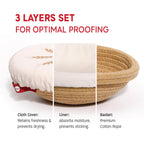 KneadAce Sourdough Starter Kit (PRO 34oz Jar, 2xRound Baskets, Red Bread Lame)
