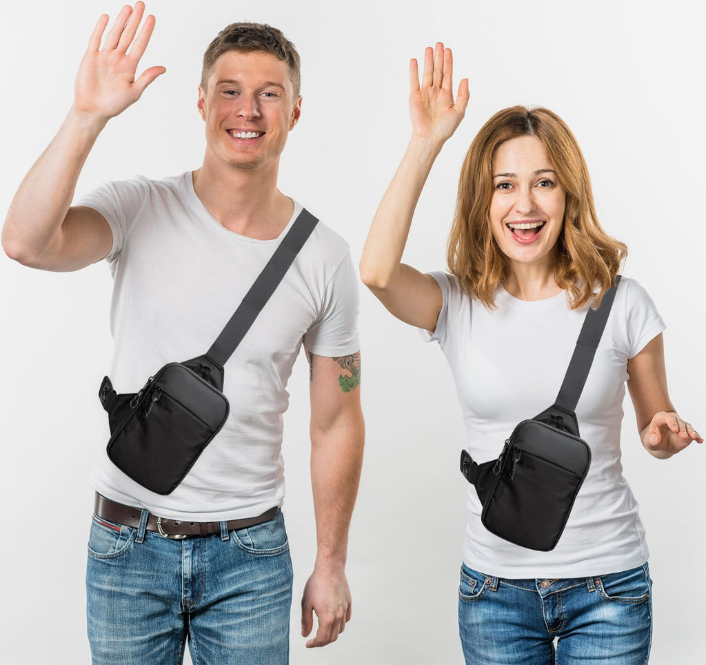 Mini Sling Bag for Men Women, Small Crossbody Waterproof Practical Shoulder Chest Bag for Travel Work Sport