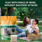 Natural Raccoon Repellent Granules – 8-Pack (25g per Bag) | Eco-Friendly, Non-Toxic & Long-Lasting Protection with Garlic, Peppermint & Wintergreen Oils | Safe for Pets and Children