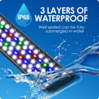 Gamalta Aquarium Light, 22W 24/7 Lighting Cycle, Sunrise/Daylight/Moonlight Mode and Custom Mode with Expandable Bracket, Adjustable Timer and 7 Color Brightness for 24~30IN Fish Tank