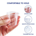 JOLLY CHEF 500 Pack Plastic Shot Glasses, 1 oz Clear Disposable Jelly Cups Reusable Perfect for Wine Tasting, Whiskey, Food Samples, Halloween, Thanksgiving Party, Wedding, Christmas