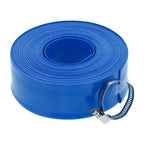 U.S. Pool Supply Pool Backwash Hose 1.5" x 50' - Heavy-Duty Pool Drain Hose, Filter Pump Water Drainage, Sump Pump Discharge, Inground Draining - Flexible Lay Flat, Clamp