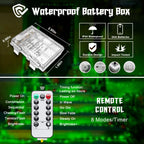 JMEXSUSS 2 Pack Green Fairy Lights Battery Operated, Total 400 LED 132ft Halloween String Lights with Remote, 8 Modes Green Christmas Lights for Bedroom St Patricks Day Halloween Decorations