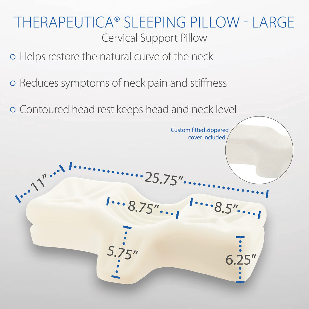 Therapeutica Pillow, Lite Orthopedic Support (Less Firm) – Large & Core Products MicroBeads Dry Eye Compress Moist Heat Pack Bundle