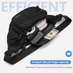Fanny Pack Waist Packs for Men Women, Waist Bag Hip Pack for Travel Hiking Running Outdoor Sports -Black, Medium
