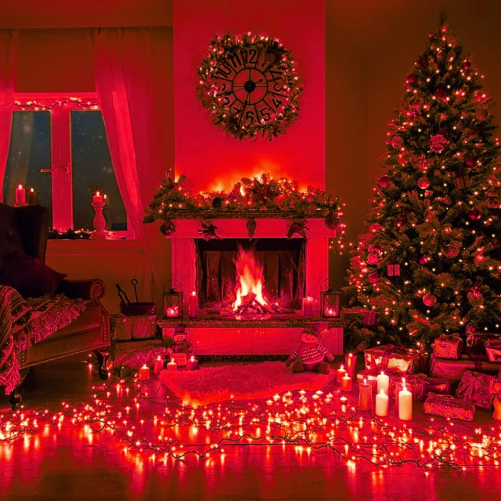 JMEXSUSS 250 LED Red Halloween String Lights with 8 Modes, 91.5ft Expandable Halloween Lights Outdoor Waterproof, Red Christmas Lights Indoor for Tree Patio Bedroom Party Holiday Decorations