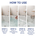 CLYND Jetted Tub Cleaner for the Jets and the Tubes 24 Tablets Hot Tub Cleaner for Jet Bathtub Heavy Duty - No Harsh Chemicals and Septic Safe - Compatible with Whirlpool, Spa, Jetted Bath