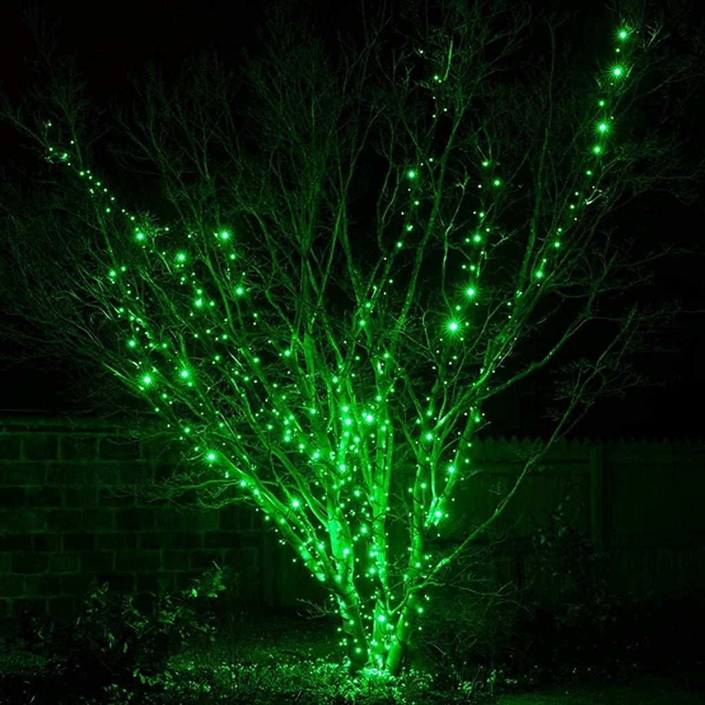 kemooie 300 LED Green String Lights, 99 FT 8 Twinkle Modes Connectable Plug in Green Wire Fairy Lights, Waterproof Christmas Lights for Party Irish St Patrick's Day Decorations (Green)