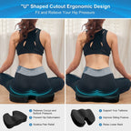 Bomdaia Seat Cushion Pillow for Office Chair, Desk Chair Car Cushion Pad for Tailbone Pain, Memory Foam Coccyx Seat Cushion for Sciatica, Back Pain Relief (Black)