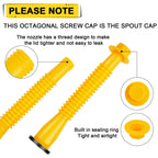 Godboy Gas Can Spout Replacement, Gas Can Nozzle, (5 Kit-Yellow) Flexible Pour Nozzle Suitable for Most 1/2/5/10 Gal Oil Cans, Fuel Can Spout Replacement