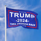 2024 Trump Flags for Take America Back, 3x5 Ft Polyester Banner with Brass Grommets Outdoor, Decoration Premium Presidential Election Banner 100D Polyester, UV Protection,2 Trump Flags Made in USA
