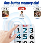 Large Button Phones for Seniors, Land Line Phones for Elderly - Big Button Home Telephone for the Visually Impaired, 110dB+ Amplified Ringer & 90dB+ Handset Volume for the Hearing Impaired House Phone