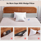 EUHAMS Full Size Bed Wedge Pillow - Bed Gap Filler Mattress Wedge Headboard Pillow Close The Gap 0-7" Between Your Headboard and Mattress or Wall for Sleeping Backrest Pillow (54"x10"x6" Gray)