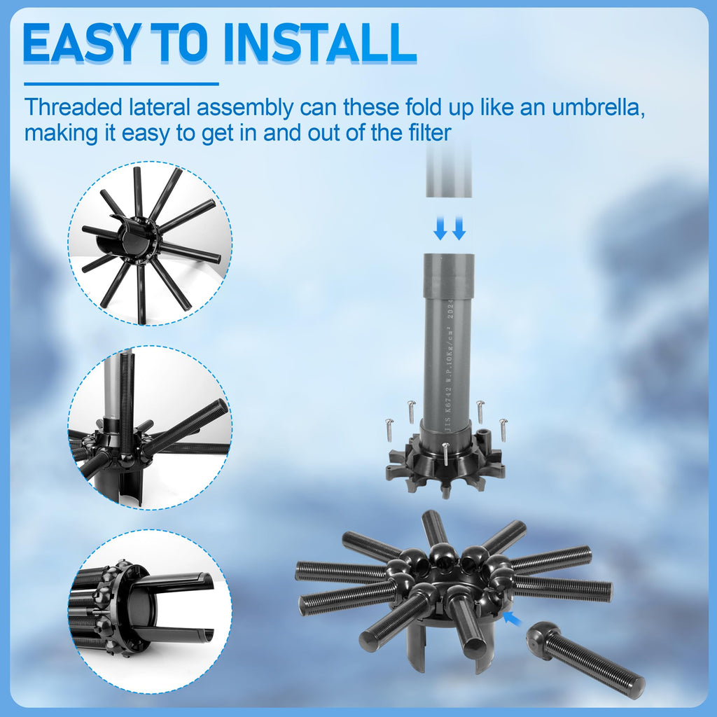 SX244DA Lateral Assembly with Center Pipe for Hayward s244t Sand Filter Tank, Pool Threaded Lateral Compatible with Hayward S244TC, S270T, S270T2 Sand Filter, Spa Pool Sand Filter Replacement Parts
