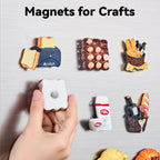 45 Pcs Refrigerator Magnets, 10x2.6mm Small Round Fridge Magnets, Multi-Use Premium Neodymium Office Magnets for Fridge, Whiteboard, Billboard in Home, Kitchen, Office and School (Silver)