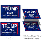 Oligei Trump 2024 Flag, 3 x 5 Feet Trump Flag Take American Back with 4 Pcs Trump 2024 Sticker, Polyester Fiber Trump Desantis 2024 Flag, 3 Ply Double Sided Trump 2024 Flag