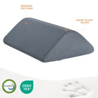 Knee Wedge Pillow 6.3'' for Post-Surgery Recovery - Leg Elevation Support for Sleep Position,Alleviating Lower Back & Hip Pain Enhancing Circulation in Ankles Legs Triangle Pillow with Removable Cover