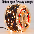 WATERGLIDE Extra Long 328 FT Halloween Lights, 1000 LED Outdoor Fairy String Lights, Green PVC Copper Wire Christmas Lights, Plug in 8 Modes & Waterproof for Tree Party Home Yard Decor, Orange