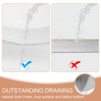 Joyhalo Shower Mats for Showers Anti Slip for Elderly, 17'' x 24'' Non Slip Bath Mat for Inside Shower, Bath Tub Mats for Bathroom Non Slip for Shower, PVC Loofah Bathroom Mats, White