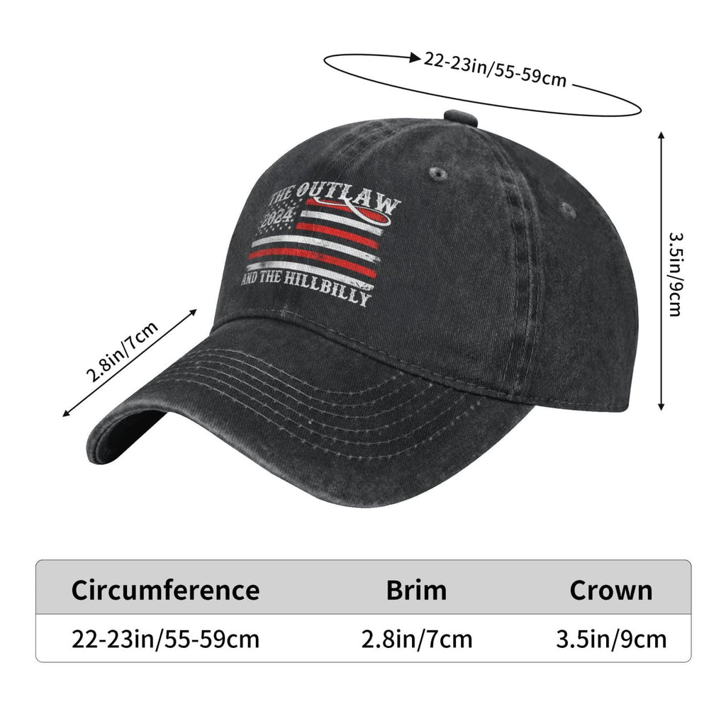 Outlaw Hillbilly 2024 Hat Trump Vance 2024 Hats Vintage The Outlaw and The Hillbilly Hats Cap for Men Women t Shirt tee Flag Tshirt