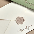 UNIQOOO Wax Seal Stickers - Eucalyptus Wedding Invitation Envelope Seal Stickers, 50 Pcs Self- Adhesive Taupe Stickers, Perfect for Invitation, Christmas, Gift Wrapping