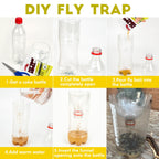 10 Pack Fly Trap Bait Refills, Reusable Fly Bait, 10 * 30g Natural Fly Bait Refill Packets Killer for Reusable Fly Traps Outdoor, Fly Attractant for Ranch Fly Traps Outdoor