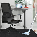 Sycoodeal Office Chair Mat for Hardwood Floor,Office Computer Gaming Chair Mat for Tile Floor,Large Floor Protector Rug,Anti-Slip,Easy to Clean,Pure Black(48"x36")