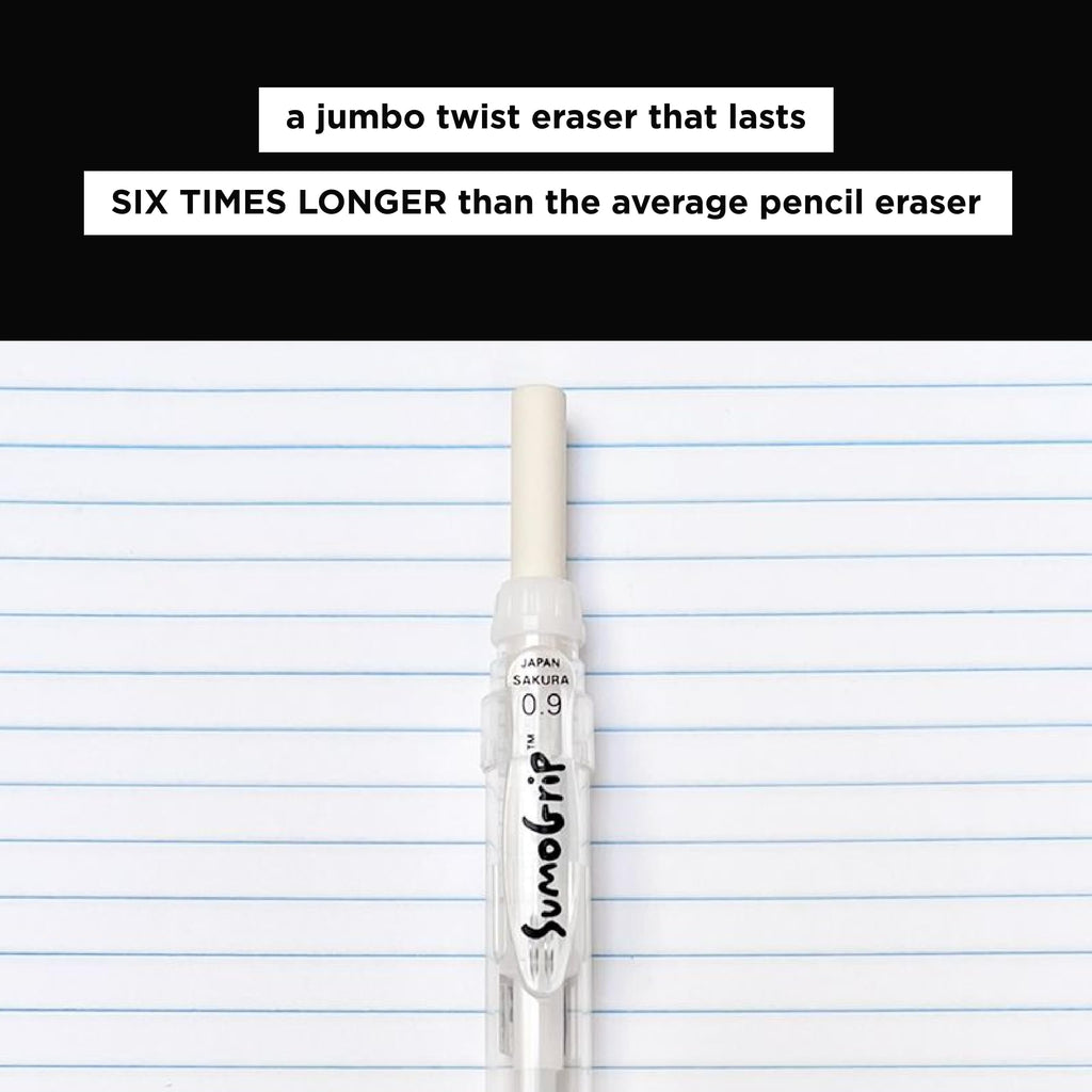50280 SumoGrip 0.9-mm Pencil with Eraser, Clear