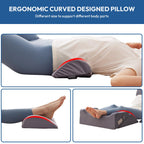Ahpmeoa 6PCS Wedge Pillow Set for After Surgery, Back Support Pillow for Bed, Bed Wedge Pillow for Post Surgery, Back Rest Pillow for Sitting in Bed, Pillow for Back Pain Relief, Plush Grey