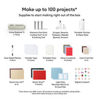 Cricut Explore® 5 Deluxe Bundle + $100 Digital Content, Taupe - Precise Cutting Machine - Works w/100+ Materials - Sleek Design - Includes Supplies for 100 Projects + Additional Bonus Digital Content