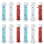 12 Pcs Sticky Fly Trap Fly Stick Indoor Outdoor Long Lasting Adhesive Fly Catcher with Hanging Hook for Wasps Gnats Bugs Insects Moths Fruit Flies Mosquitoes Spiders Fleas (White, Blue, Red)