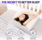 7.5" Wedge Pillow for Acid Reflux - Dr. Recommended Height, Luxurious 2" Memory Foam Pillow Wedge for Sleeping, GERD, Post Surgery, Heartburn, and Snoring - Viscose of Bamboo Cover (25" Wx26 Lx7.5 H)