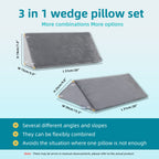 Fanwer Bed Wedges & Body Positioners for Elderly (3 in 1),40 Degree Triangle Wedges for Bed Positioning,Triangle Pillow for After Surgery, Wedges for Bedsores,Wedge Pillow for Positioning