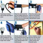 HCS Blood Pressure Cuff, Manual - Adult Aneroid Sphygmomanometer - Medical, Home, Elderly Care - BP Cuff Manual - Blood Pressure Cuff Arm Monitor w/Carrying Case