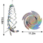 Sfcddtlg 4PCS Bird Repellent Spiral Reflectors-15.8 Inch Hanging Reflective Deterrent Device for Drive Birds Woodpeckers Pigeons Geese Away from The House Garden Swimming Pool (4pcs)