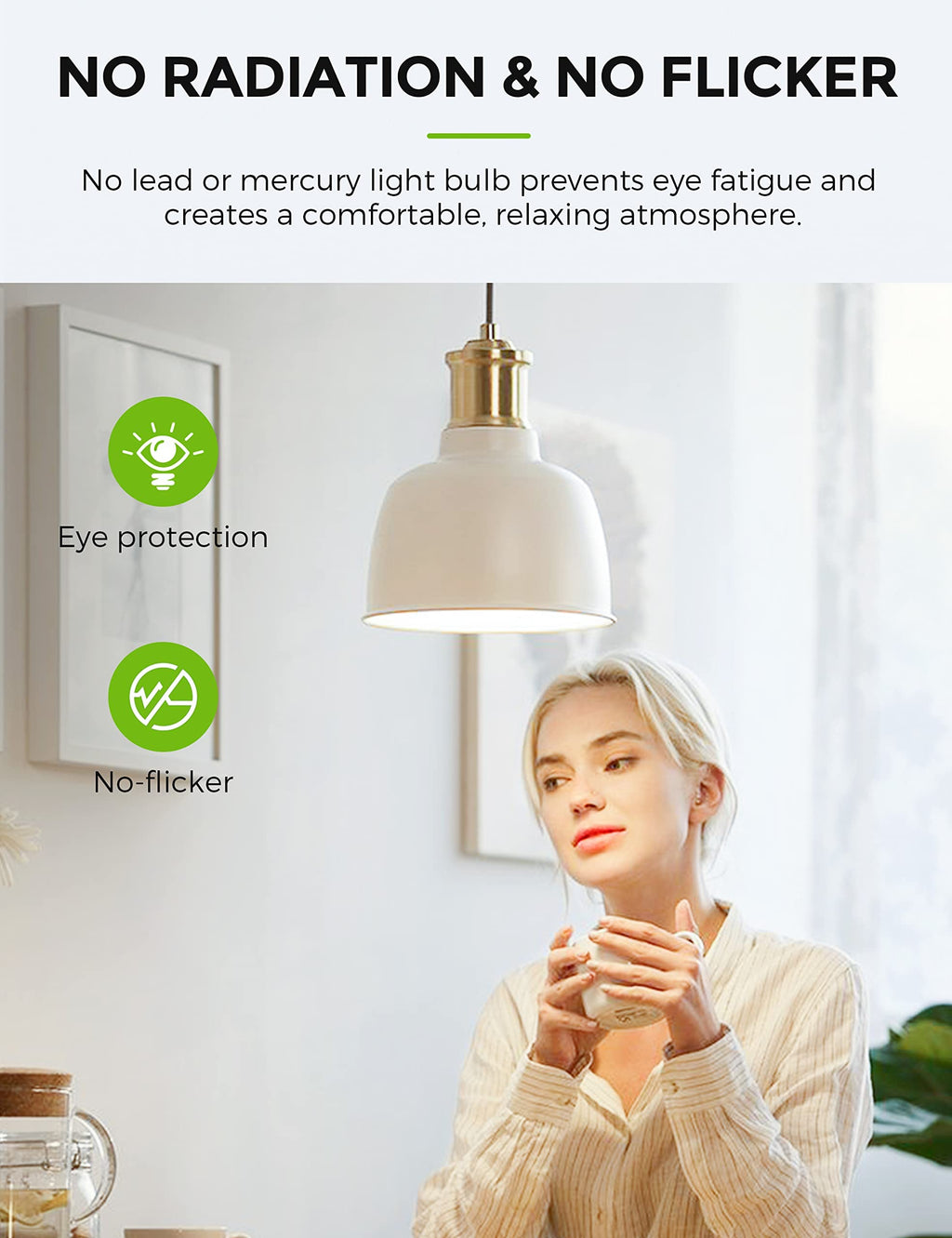 LOHAS A21 Bright LED Light Bulb, 150W-200W Equivalent LED Bulbs, 23 Watt Garage Light Bulbs, Daylight 5000K, 2500 Lumen High Watt Super Bright Porch Light Bulb, Non-Dimmable, for Home Lighting, 4 Pack