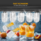 38lbs per Day Ice Maker Machine, Large Capacity Countertop Self-Cleaning, Fast Making 9 Ice Cubes in 3.5 Mins, 2 Bullet Sizes, Quiet Operation for Kitchen, Camping, RV, and Parties