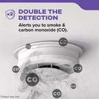 Kidde Hardwired Smoke & Carbon Monoxide Detector, 10-Year Battery Backup, Interconnectable LED Warning Light Indicators