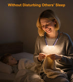 Gritin Book Light, Eye Caring 4-Color & 5-Brightness Neck Light Reading Light- Stepless Dimming,30-min Timer,80+ Hrs Runtime,Bendable Round Neck Design, Lightweight for Reading-Midnight Purple